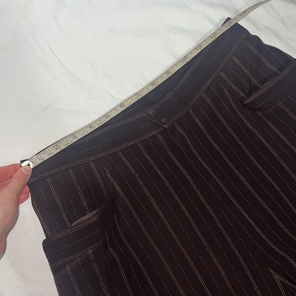 Thierry Mugler Vintage 1980’s Brown Wool Striped Suit Pant Set, size 42 - Picture 14 of 17